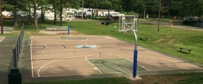 New basketball hoops at Tappan Lake Park