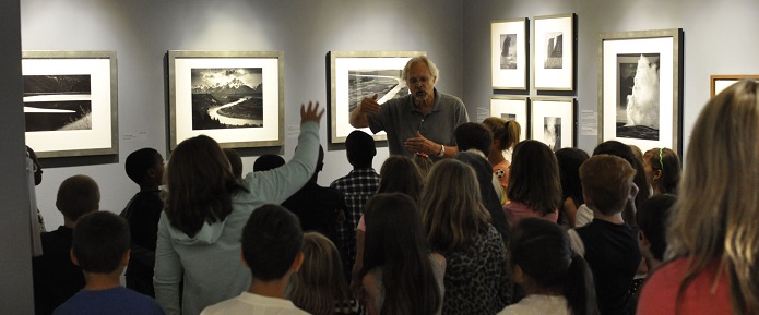 Children touring the Fragile Waters Exhibit