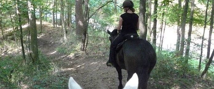 Equestrians enjoying trails at Pleasant Hill Lake Park